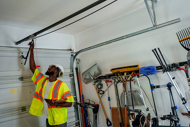 Professional Garage Door Panel Replacement technician working in Crestline, OH